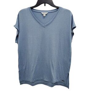 Orvis Women's Powder Blue Boxy Oversized Knit Split Hem Top Size‎ S